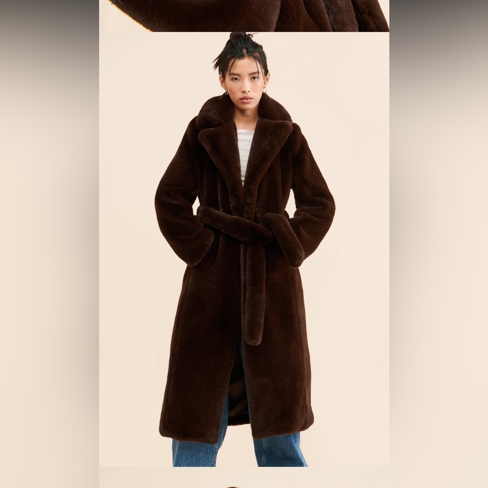 Avec Les Filles faux fur coat